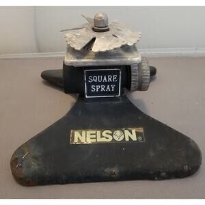 Vintage Nelson Black Square Spray "It Gets the Corners" Stationary Sprinkler